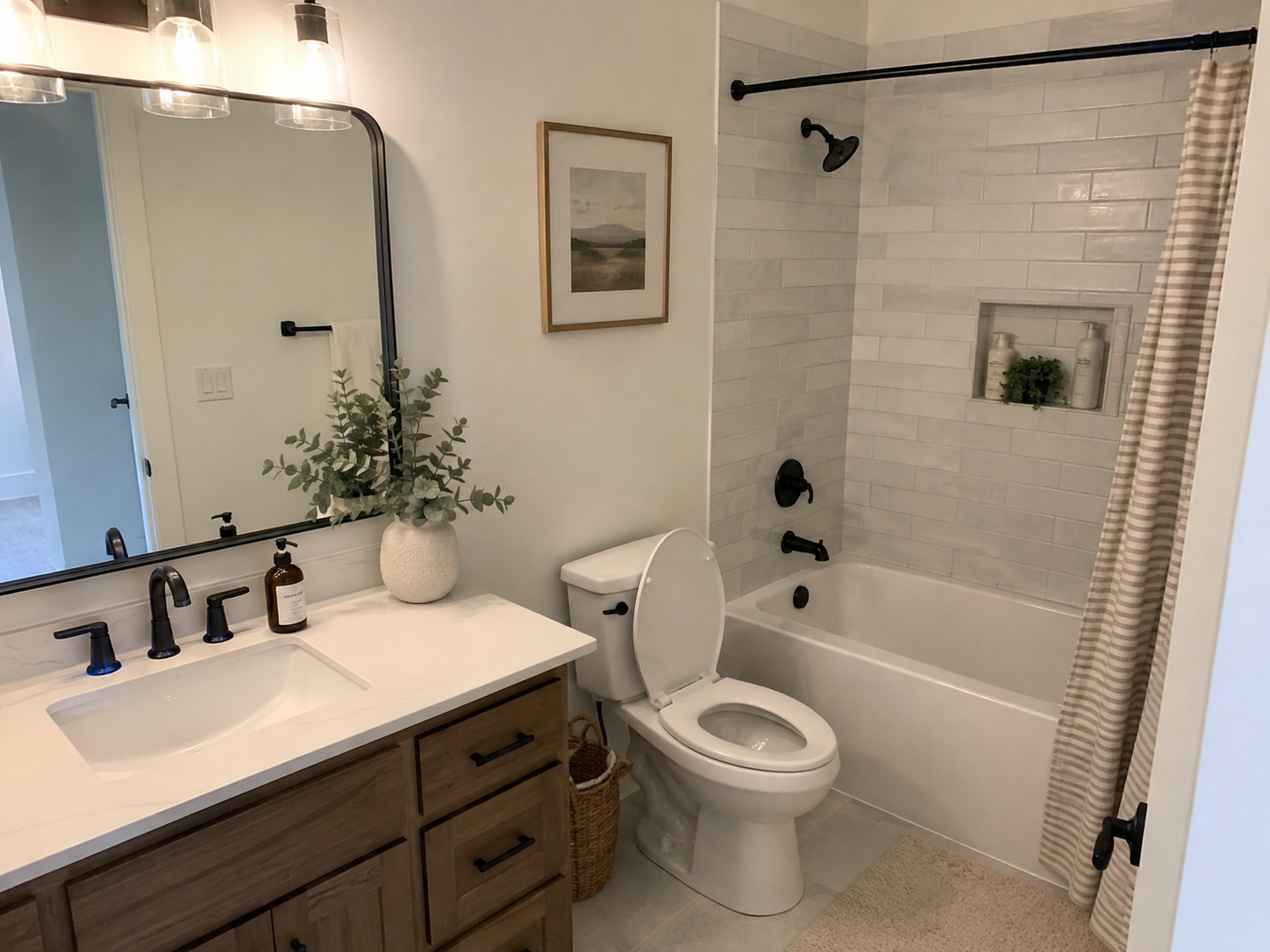 Rénovation de salle de bain réalisée par Élie Construction